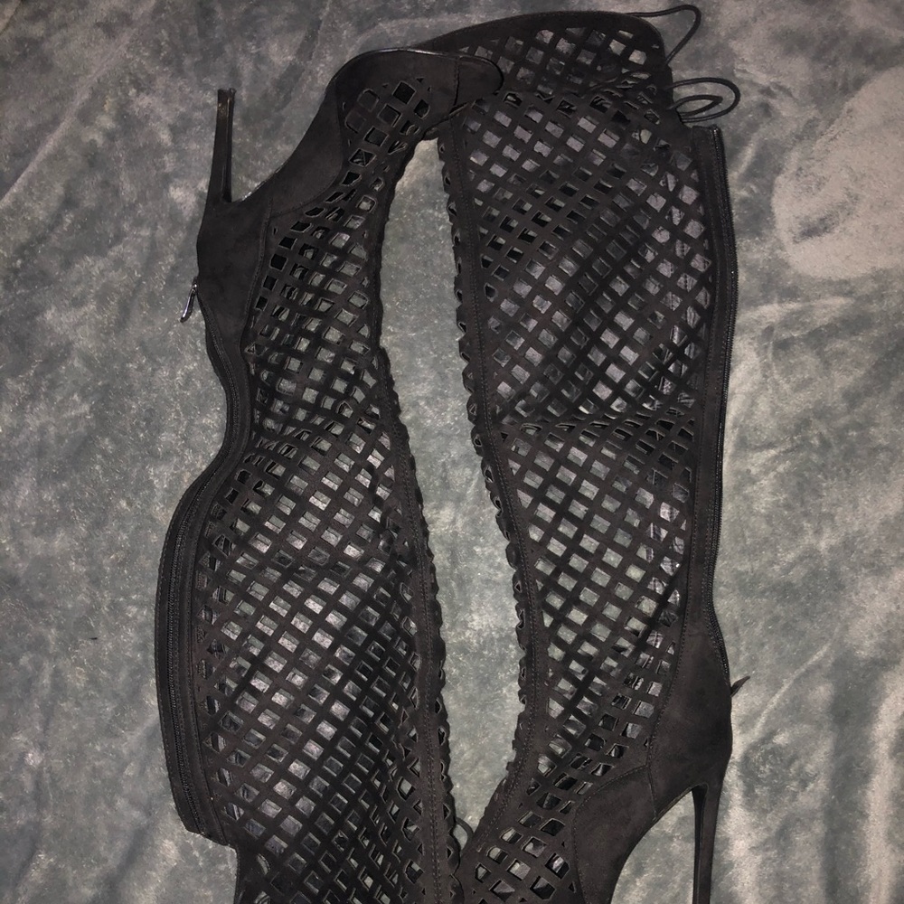 Cape Robbin | Peep Toe Cutout-Over the Knee Boots